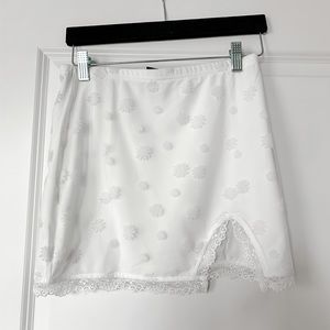Mini skirt floral white print